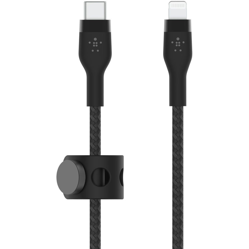 Belkin Braided Silicone Lightning to USB-C Cable, 3m - Black