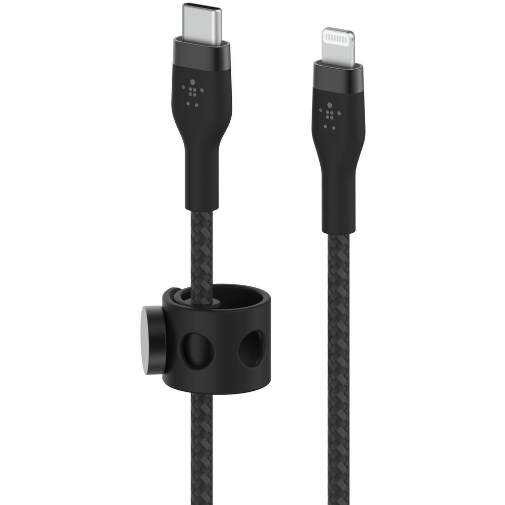Belkin Braided Silicone Lightning to USB-C Cable, 3m - Black