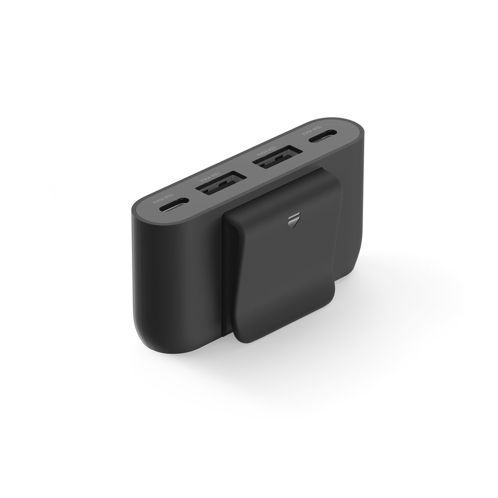 Belkin 30W 4-Port Power Extender, 2x USB-C & 2x USB-A, 2m - Black