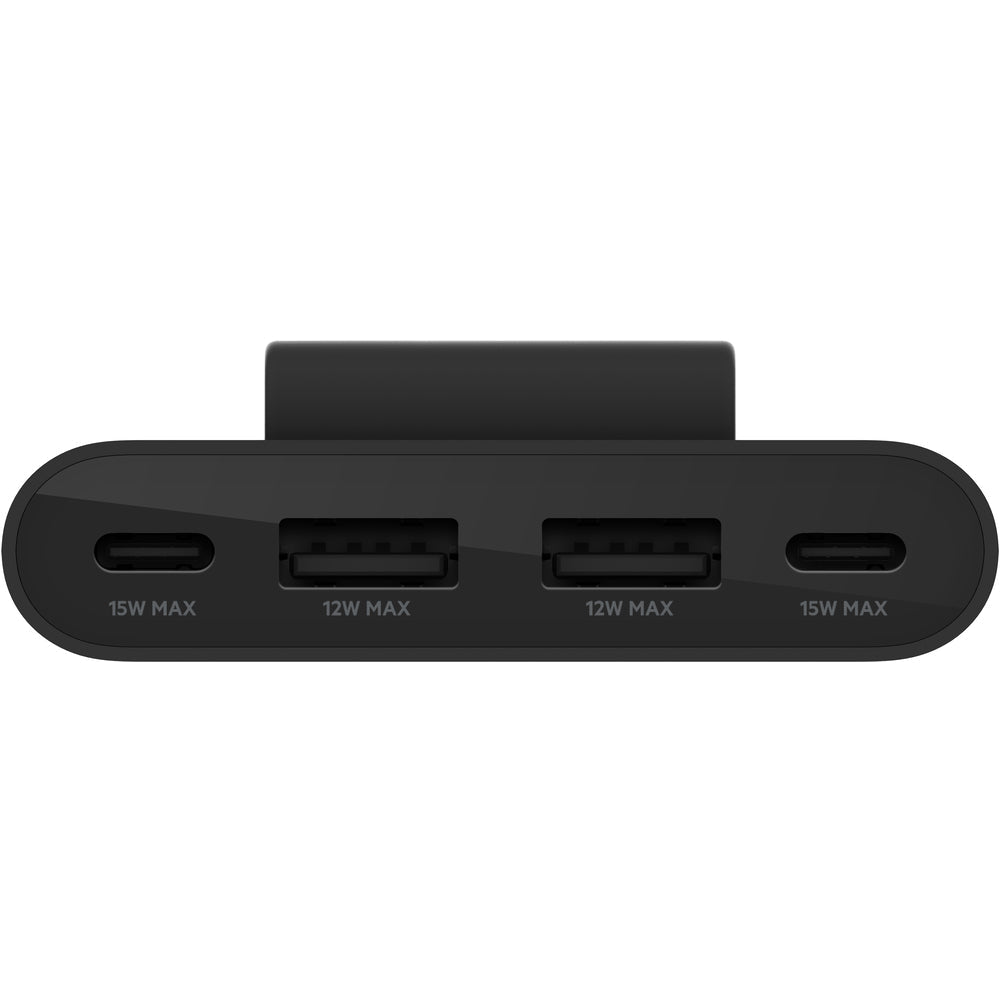 Belkin 30W 4-Port Power Extender, 2x USB-C & 2x USB-A, 2m - Black