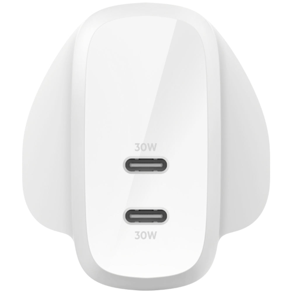 Belkin 60W Dual USB-C Wall Charger with PPS - White