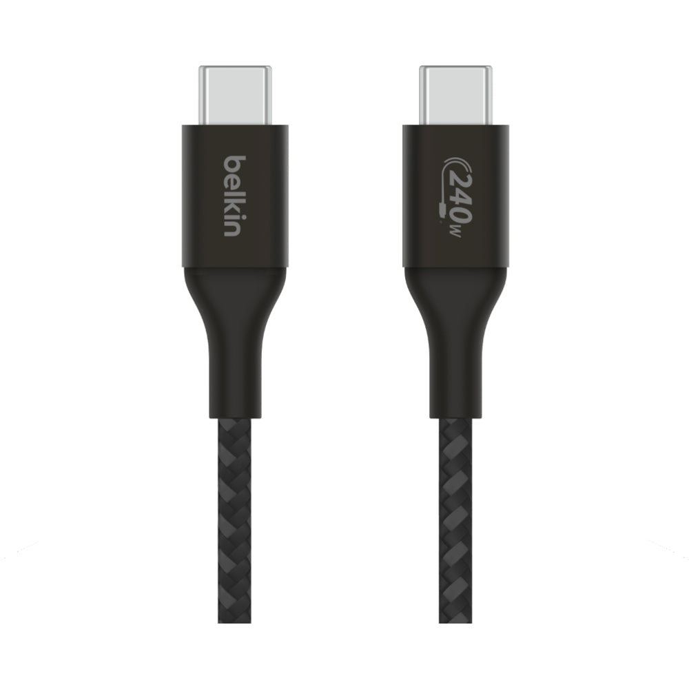 Belkin 240W Braided USB-C to USB-C Cable, 1m - Black