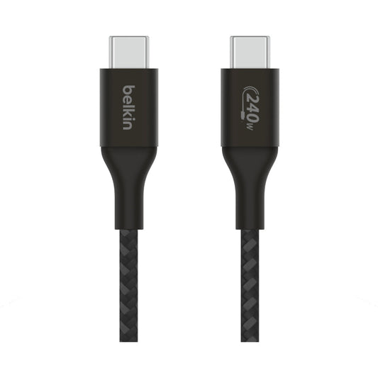Belkin 240W Braided USB-C to USB-C Cable, 1m - Black