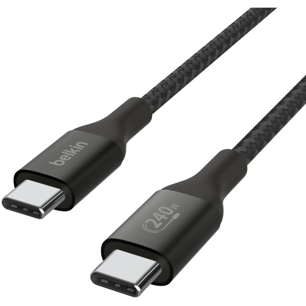 Belkin 240W Braided USB-C to USB-C Cable, 1m - Black