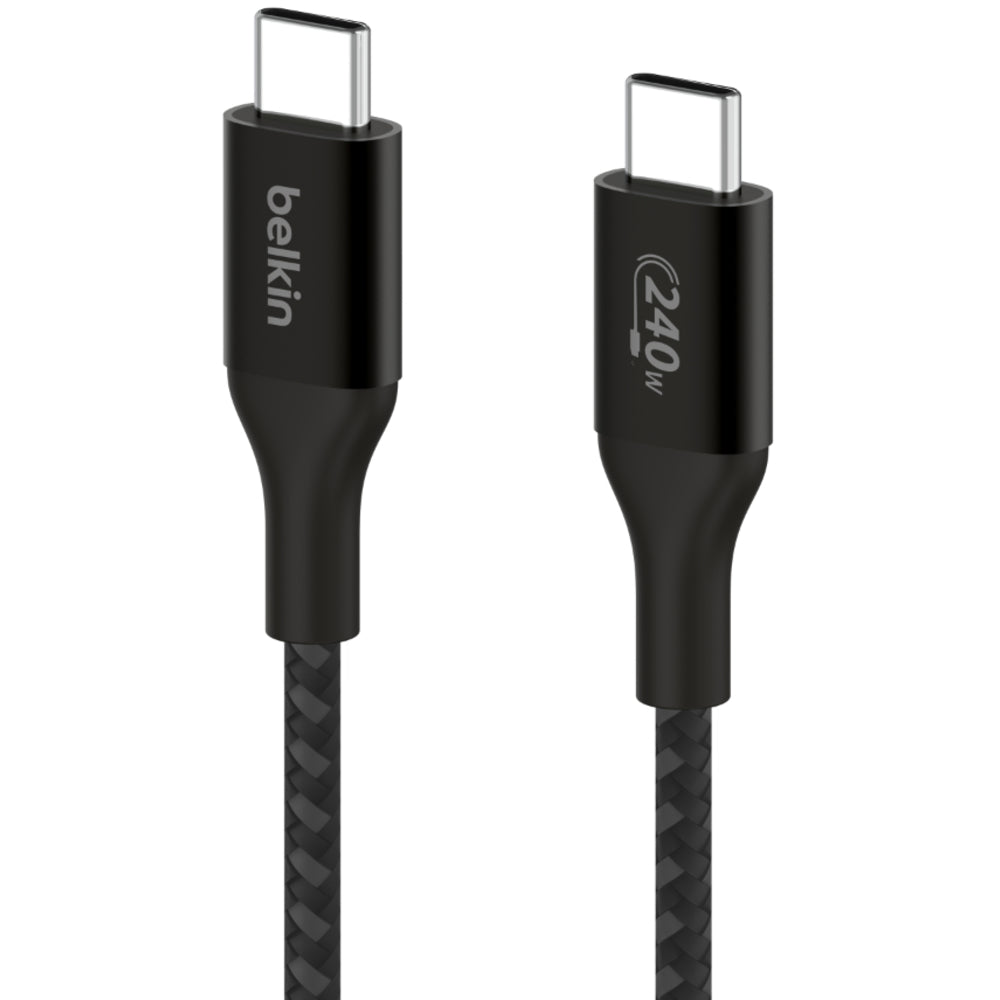 Belkin 240W Braided USB-C to USB-C Cable, 1m - Black