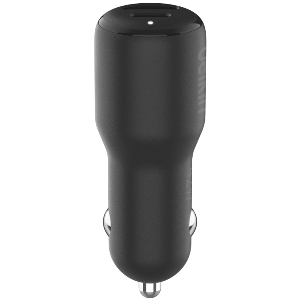 Belkin 42W Dual-Port Car Charger, USB-C 30W & USB-A 12W - Black