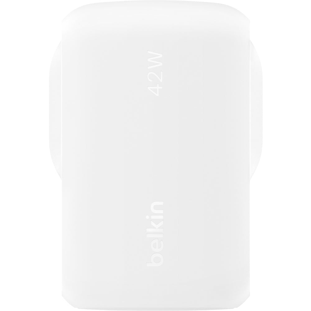 Belkin 42W PD Wall Charger, USB-C & USB-A - White
