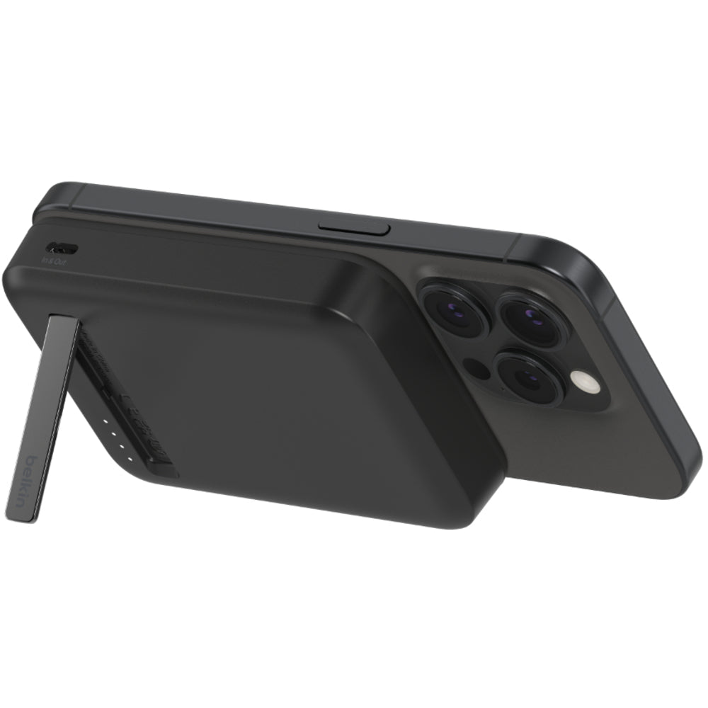 Belkin Qi2 8K Wireless Power Bank with Kickstand - Black