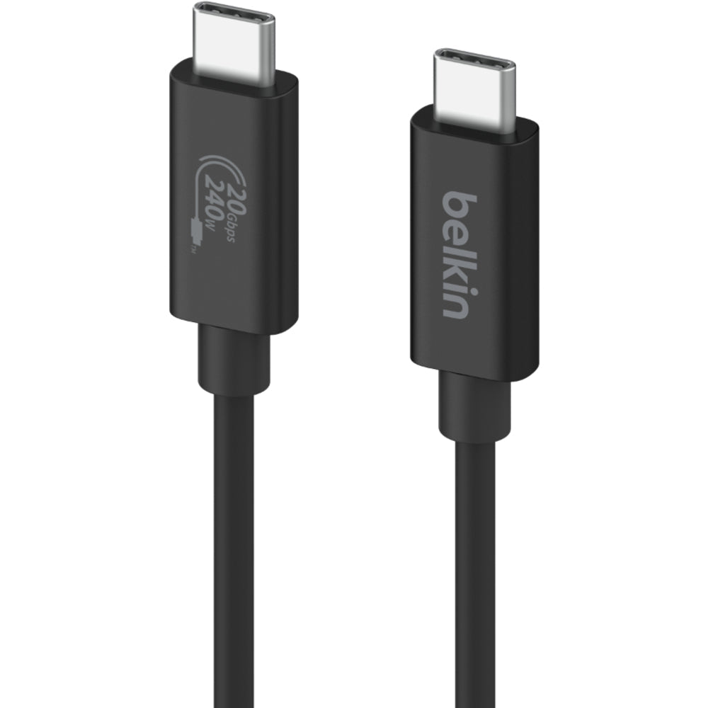 Belkin USB4 240W USB-C to USB-C Cable, 20Gbps, 2m - Black