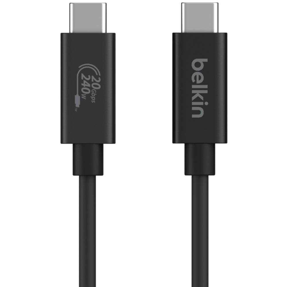 Belkin USB4 240W USB-C to USB-C Cable, 20Gbps, 2m - Black