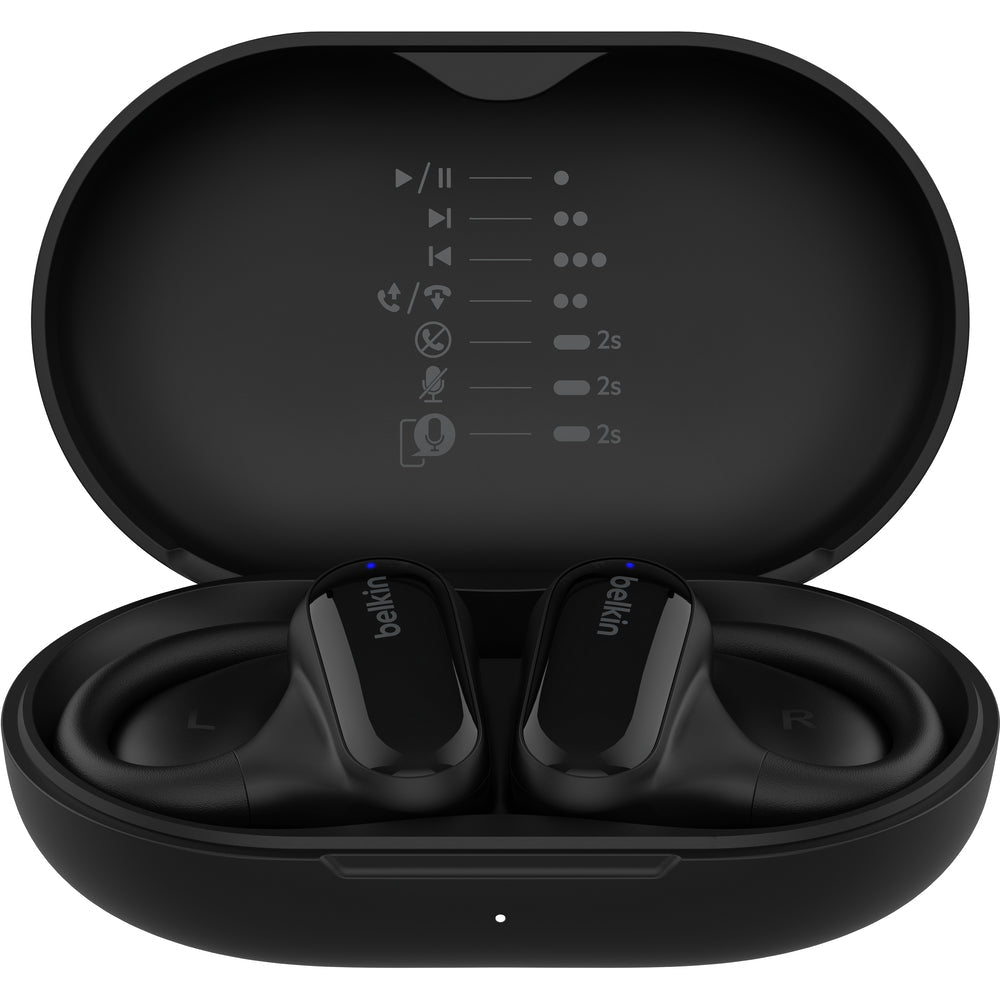 Belkin SoundForm ClearFit Open-Ear Wireless Earbuds - Black