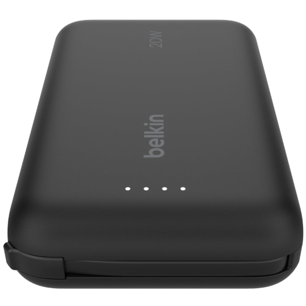 Belkin 10K Power Bank with Integrated USB-C Cable - Black