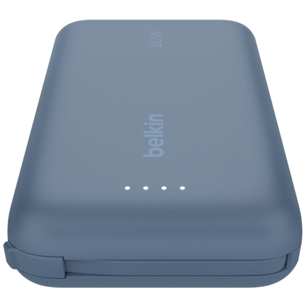 Belkin 10K Power Bank with Integrated USB-C Cable - Blue