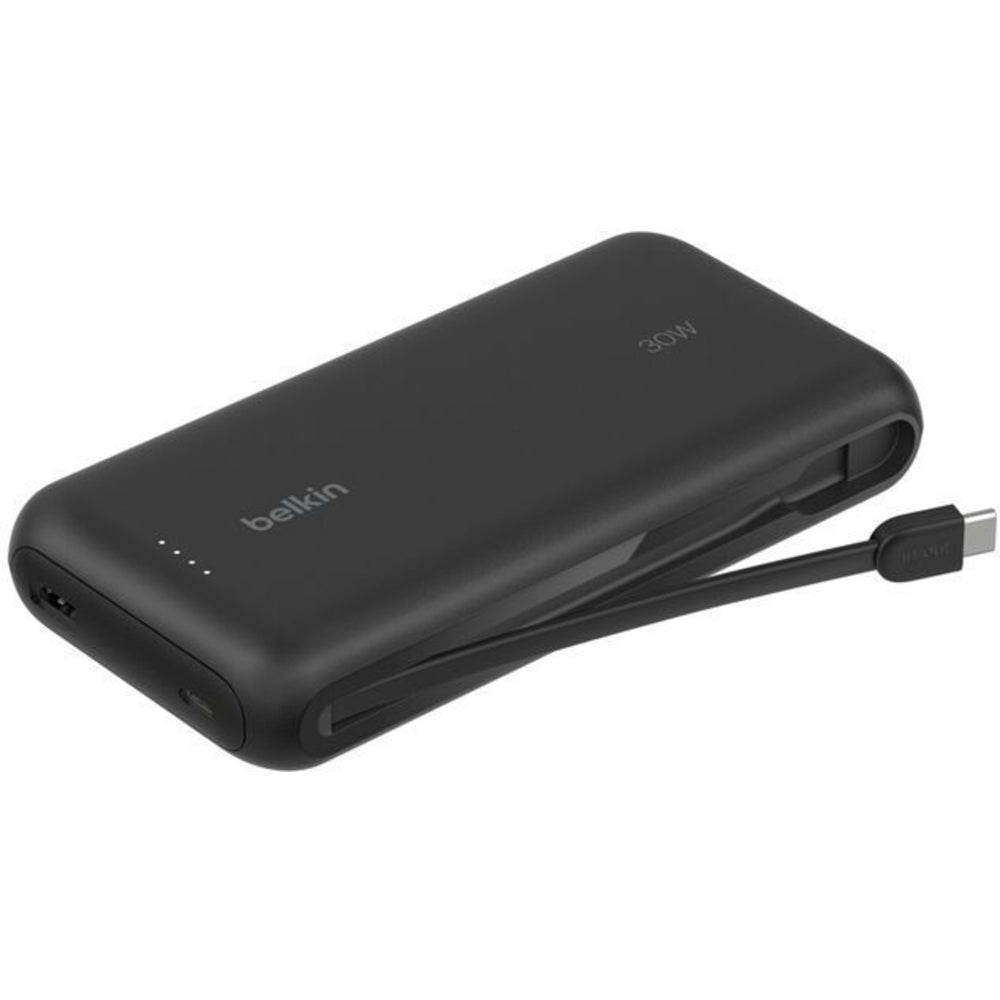Belkin 20K Power Bank with Integrated Cable - Black