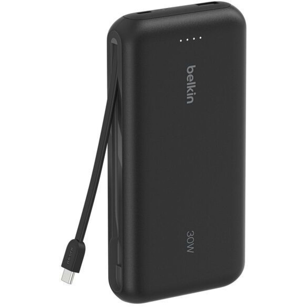 Belkin 20K Power Bank with Integrated Cable - Black