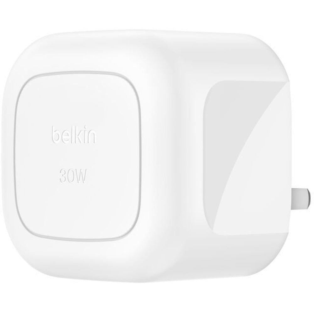 Belkin 30W USB-C Wall Charger with 1m USB-C Cable, UK Plug - White
