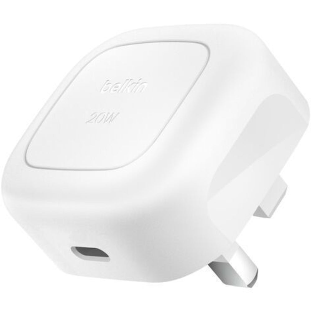 Belkin 20W PPS USB-C Wall Charger, UK Plug - White