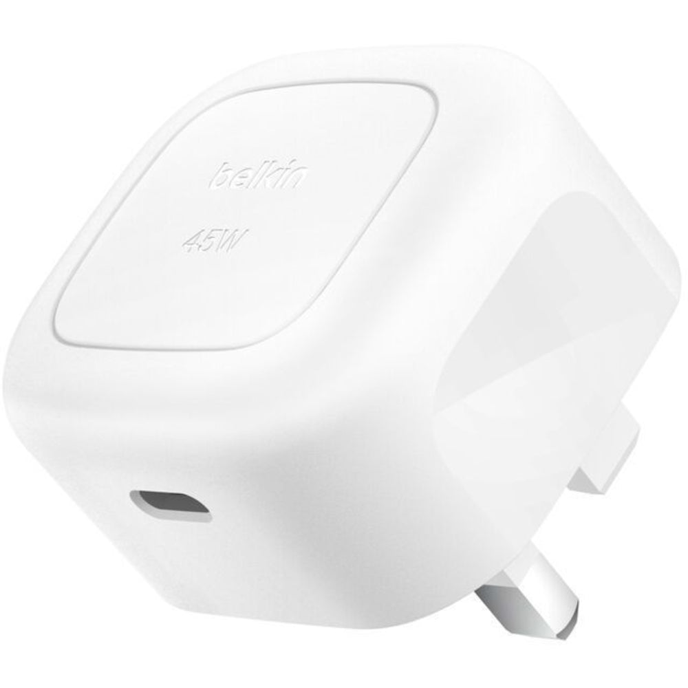Belkin 45W PD PPS USB-C Wall Charger, UK Plug - White