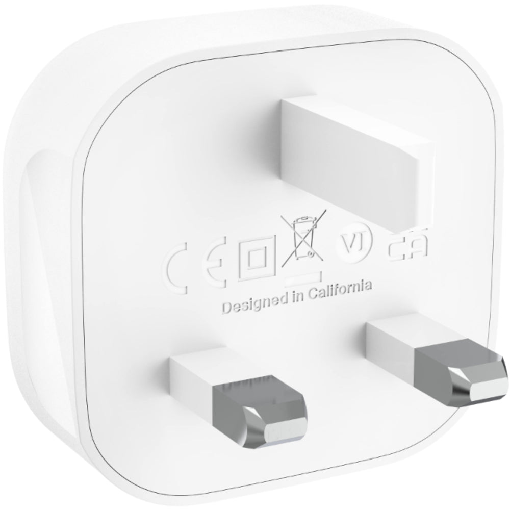 Belkin 20W USB-C Wall Charger with 1m USB-C Cable, UK Plug - White