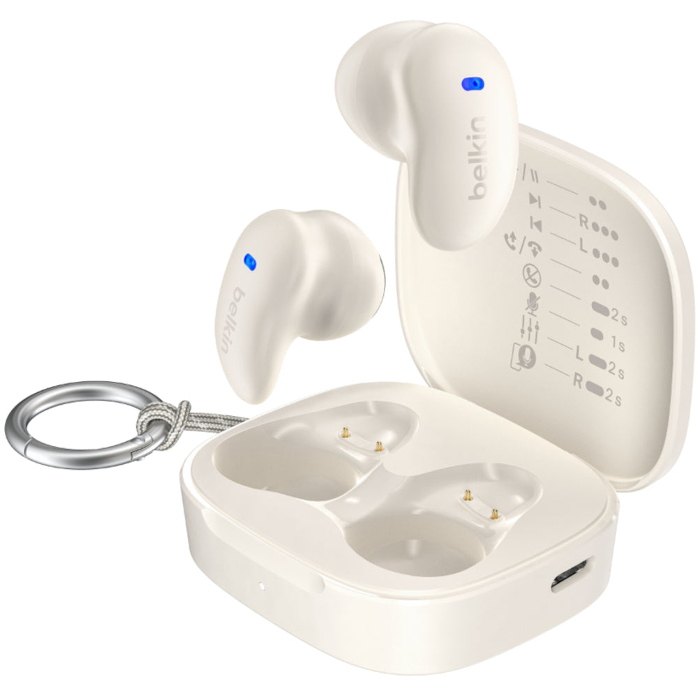Belkin SoundForm Anywhere True Wireless Earbuds - Cream