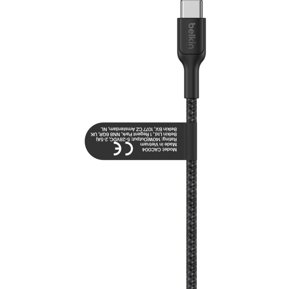 Belkin 140W Braided USB-C to Dual USB-C Cable, 1.5m - Black