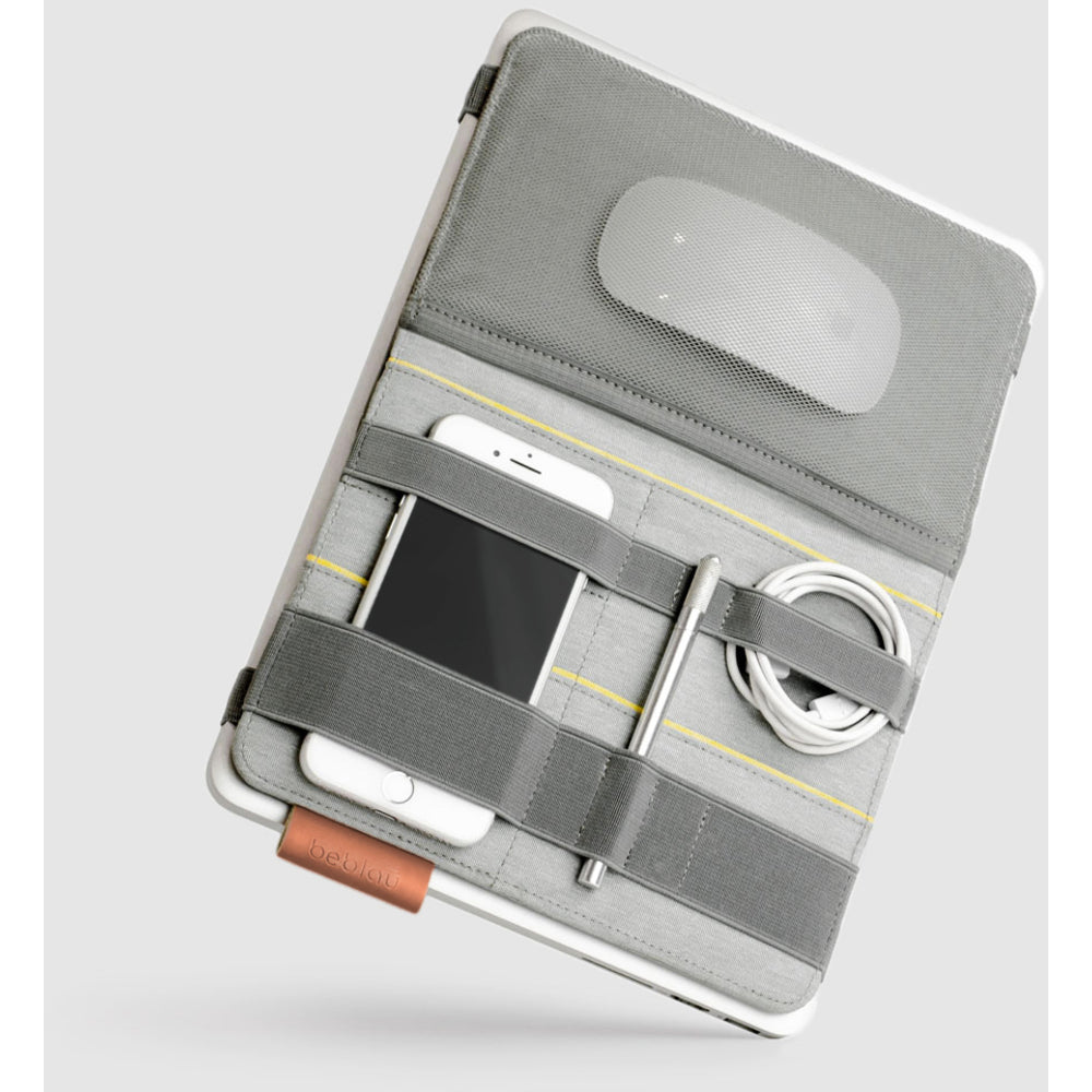 Beblau Portable 3-in-1 Laptop Organizer Travel, Desk & Backpack Tech Storage, Grey