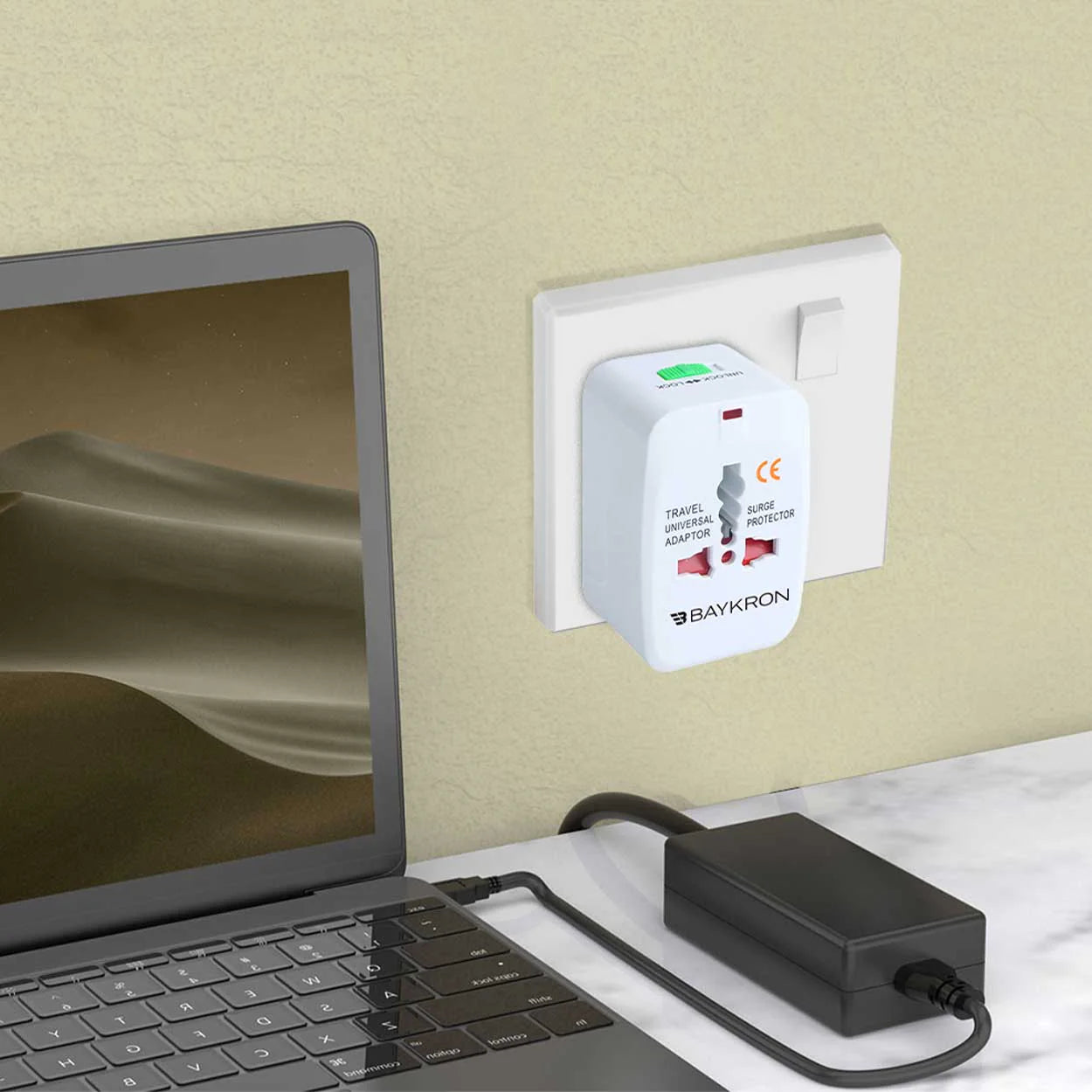 Baykron BASIC Universal Travel Adaptor, White