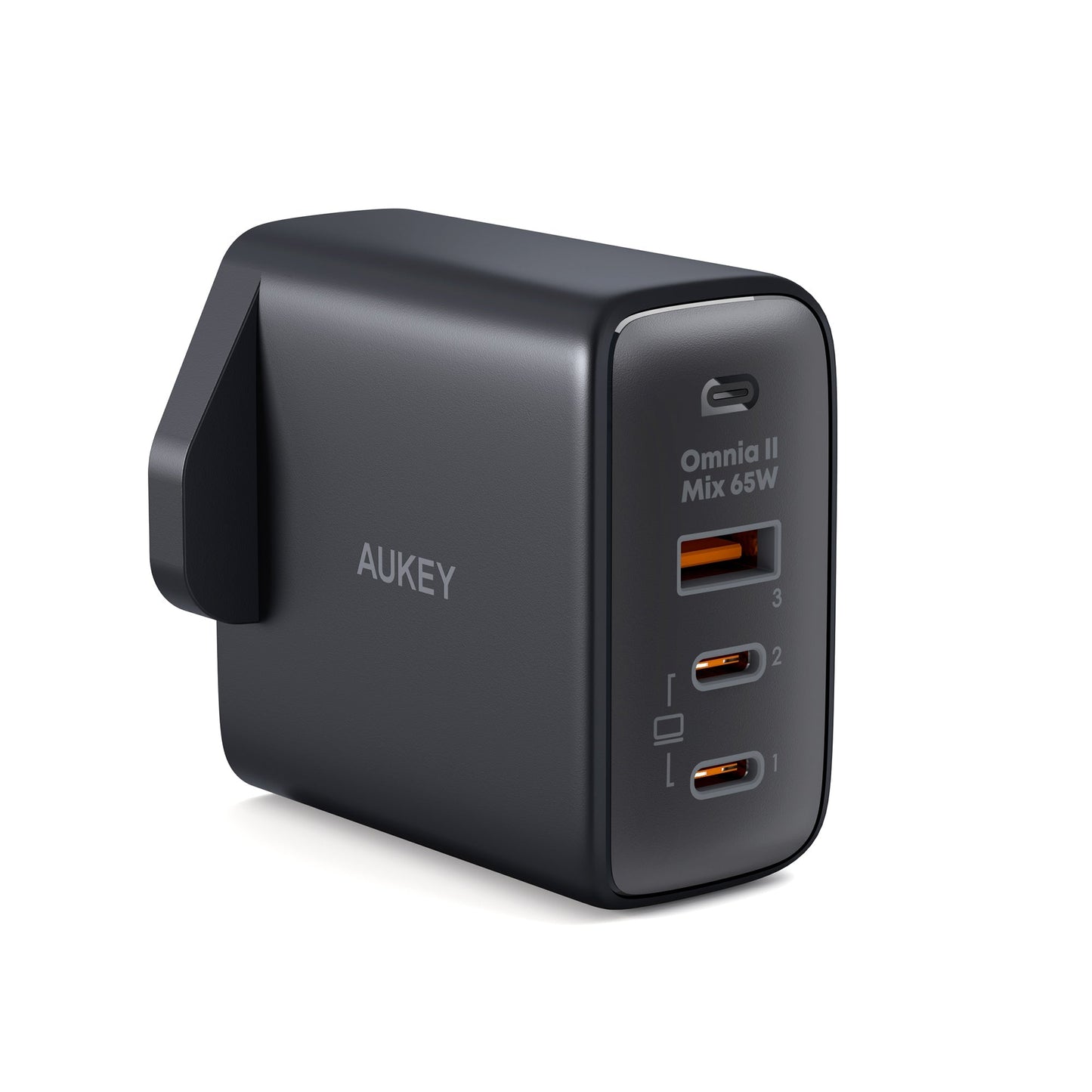 Aukey Omnia II 65W PD and Super Fast Wall Charger with GaN Power Technology PA-B6T (Black)