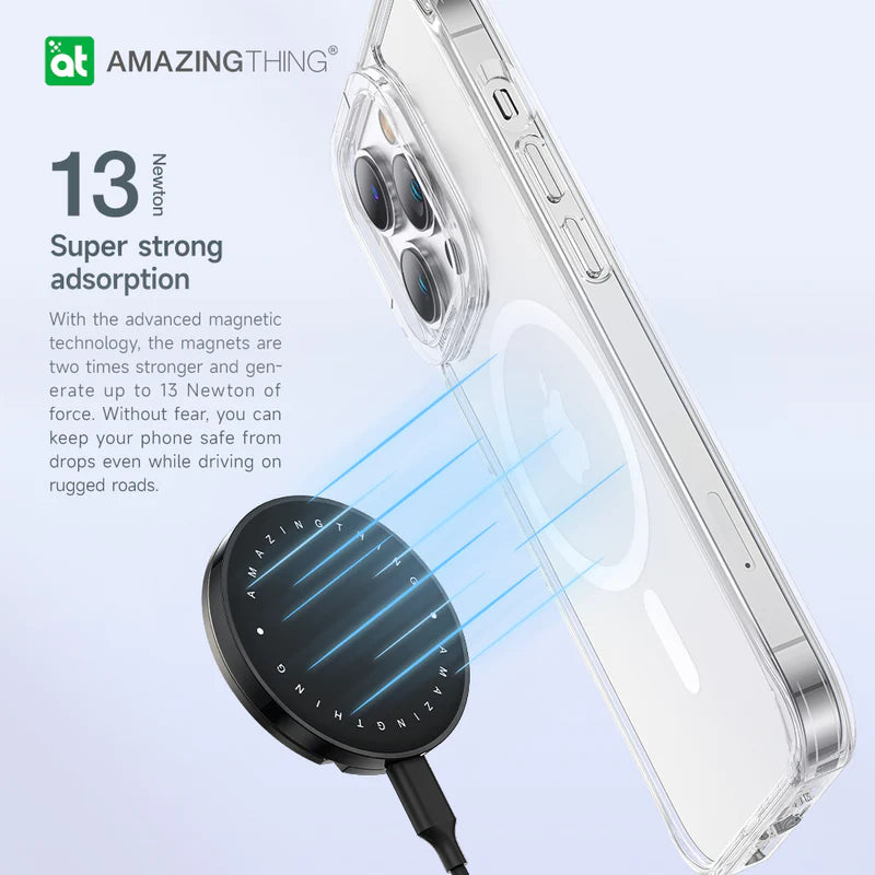 AMAZINGTHING Minimal Mag Drop Proof Case iPhone 15 6.7in Pro Max - Transparent