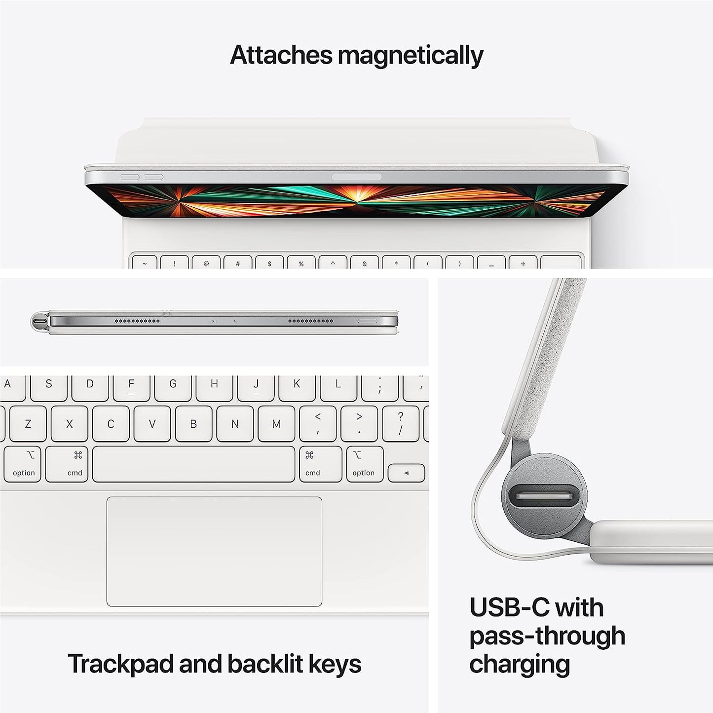 Magic Keyboard for iPad Pro 11-inch (4th generation) and iPad Air (5th generation) - International English - White