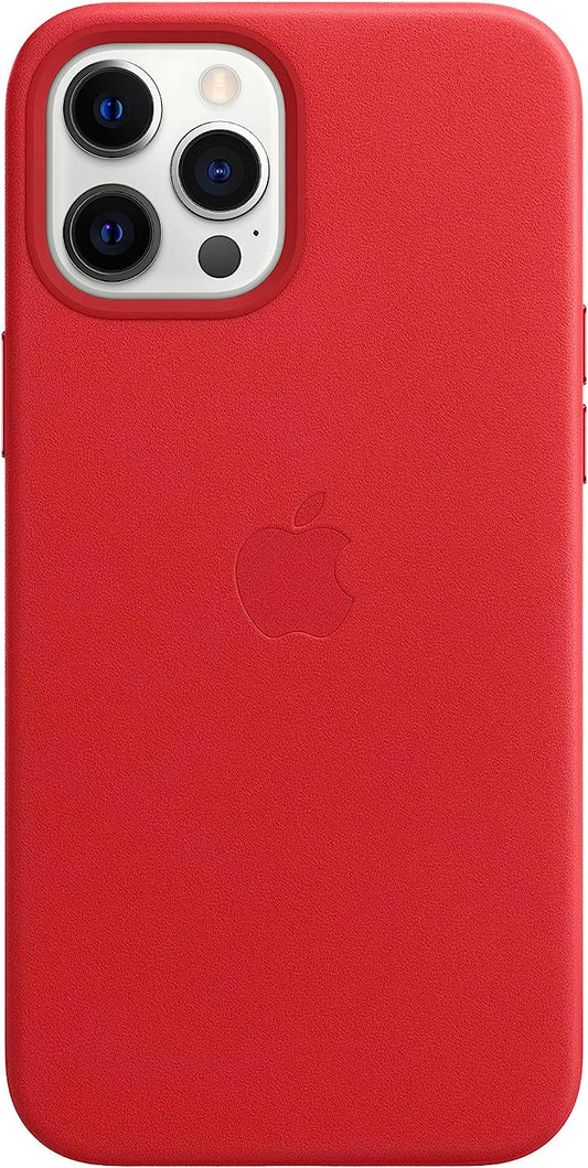 حافظة جلدية من Apple بتقنية MagSafe (يناسب iPhone Pro Max) -أحمر