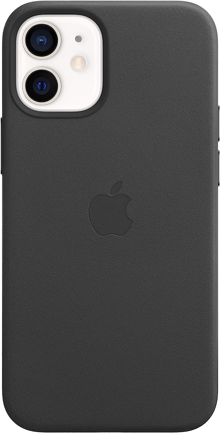 حافظة iPhone 12 mini الجلدية مع MagSafe‏ أسود