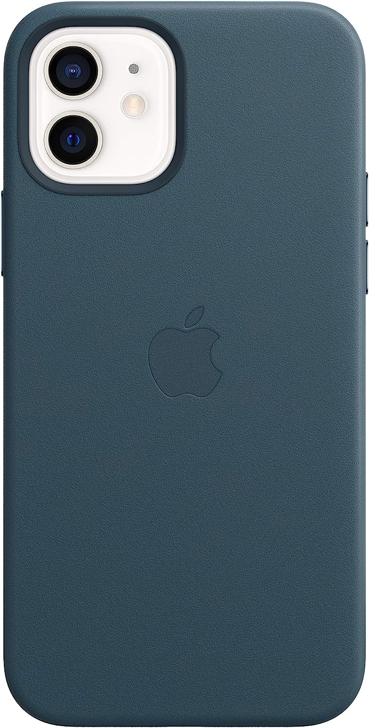 حافظة جلدية من Apple بتقنية MagSafe (يناسب iPhone 12| 12Pro) -أزرق بالتيك