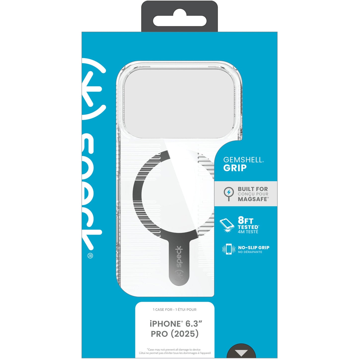 Speck iPhone 17 Pro Gemshell Grip + Ms - Clear/Clear