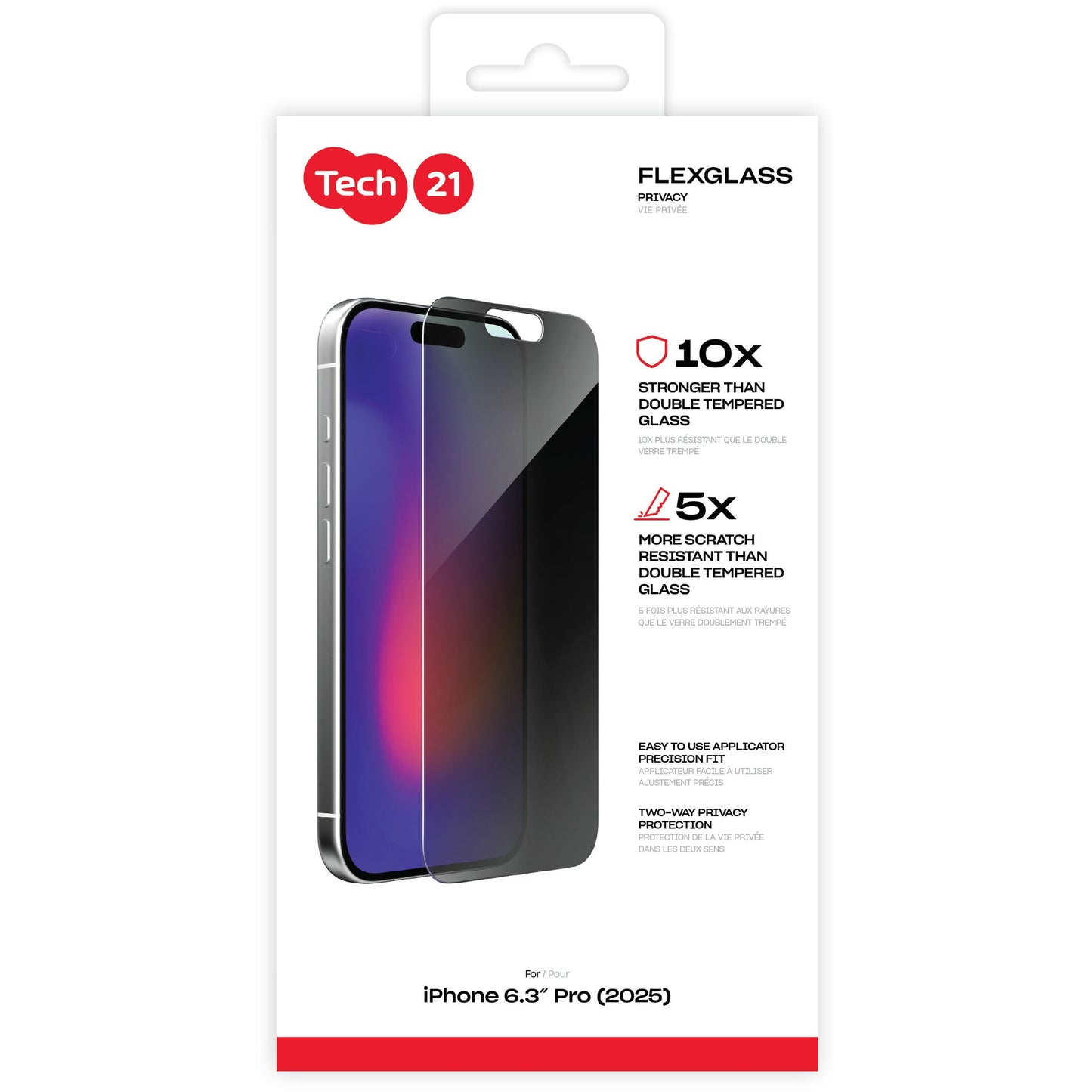 Tech21 Apple iPhone 17 Pro Flexglass Privacy (6.3")