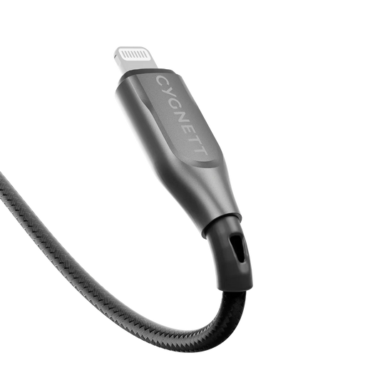 Cygnett Armoured Lightning To USB-A Cable, Black 1m