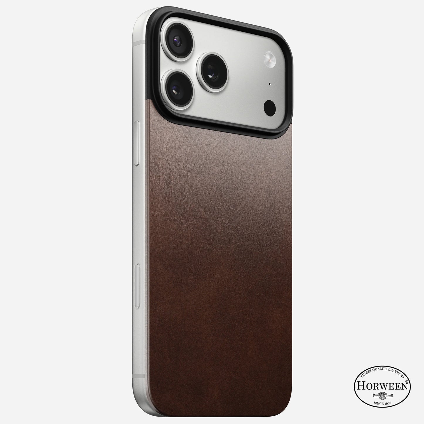 Nomad Horween Magsafe Leather Back For iPhone 17 Pro Max, Rustic Brown