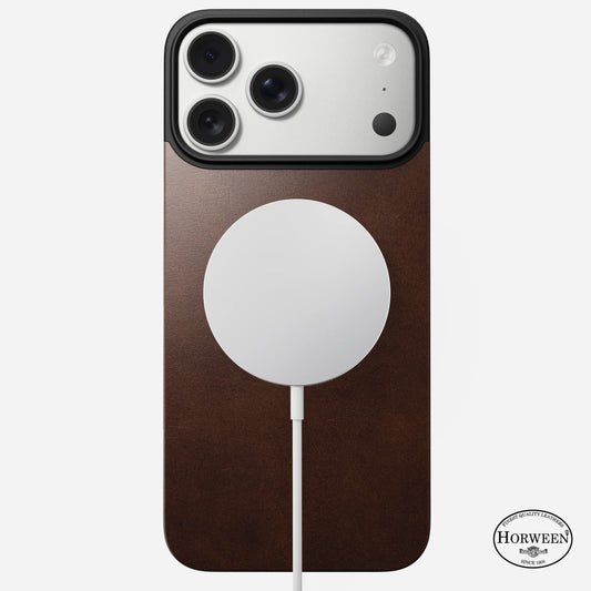 Nomad Horween Magsafe Leather Back For iPhone 17 Pro Max, Rustic Brown