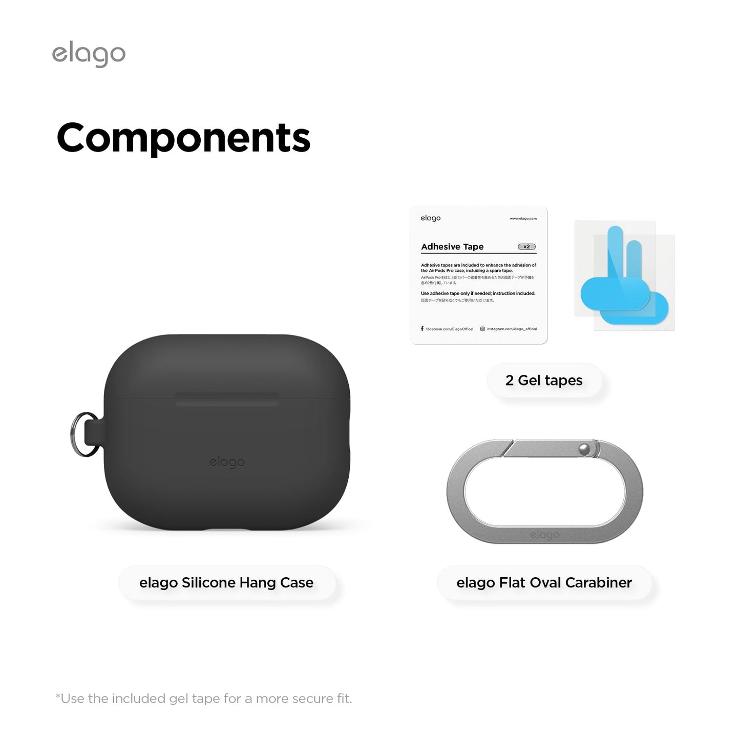 Elago AirPods Pro 3 Silicone Hang Case - Black