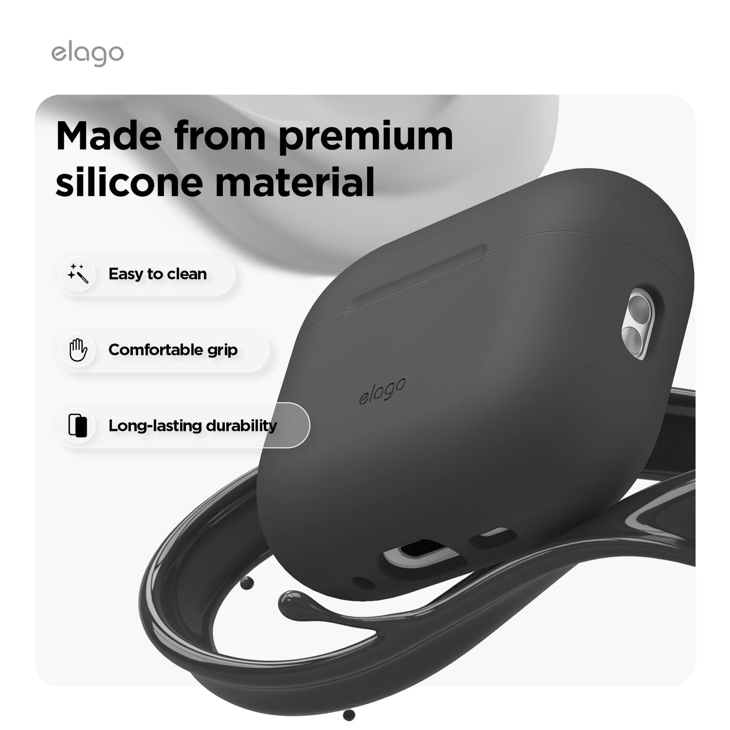 Elago AirPods Pro 3 Silicone Hang Case - Black