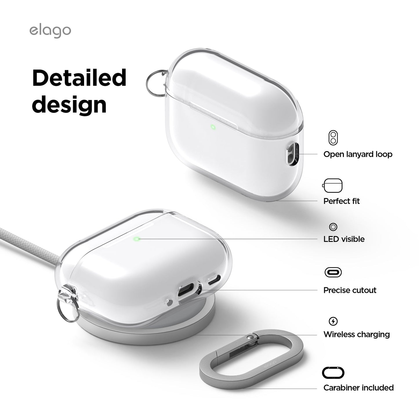Elago AirPods Pro 3 Clear Hang Case - Transparent