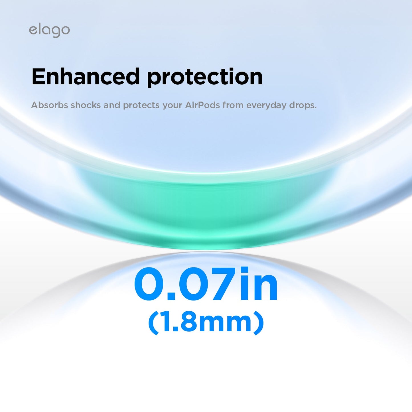 Elago AirPods Pro 3 Clear Hang Case - Aqua Blue
