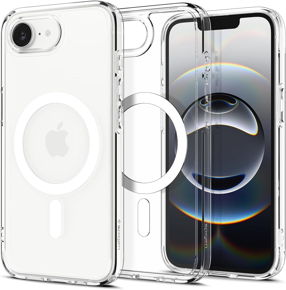 Magnetic Hybrid case for iPhone 16e, 17e (6.1 inch) - Clear with White MagSafe