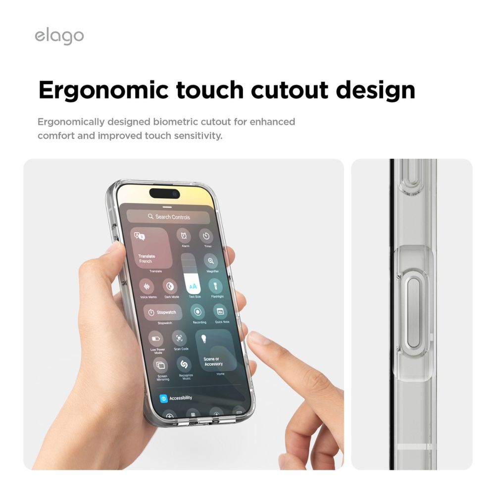 Elago Magnetic Hybrid Case for iPhone 16 Pro Max, Clear with MagSafe