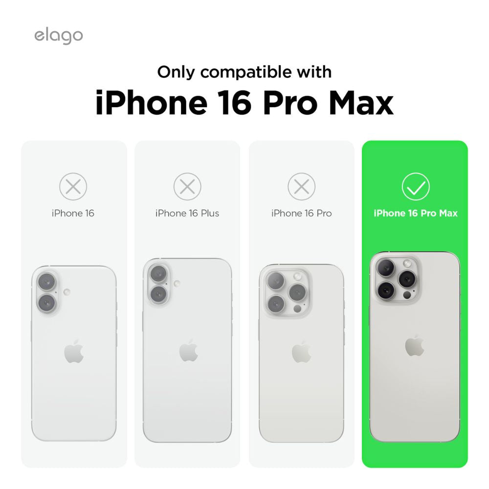 Elago Magnetic Hybrid Case for iPhone 16 Pro Max, Clear with MagSafe