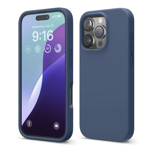 Elago Magnetic Silicone Case for iPhone 16 Pro, Jean Indigo