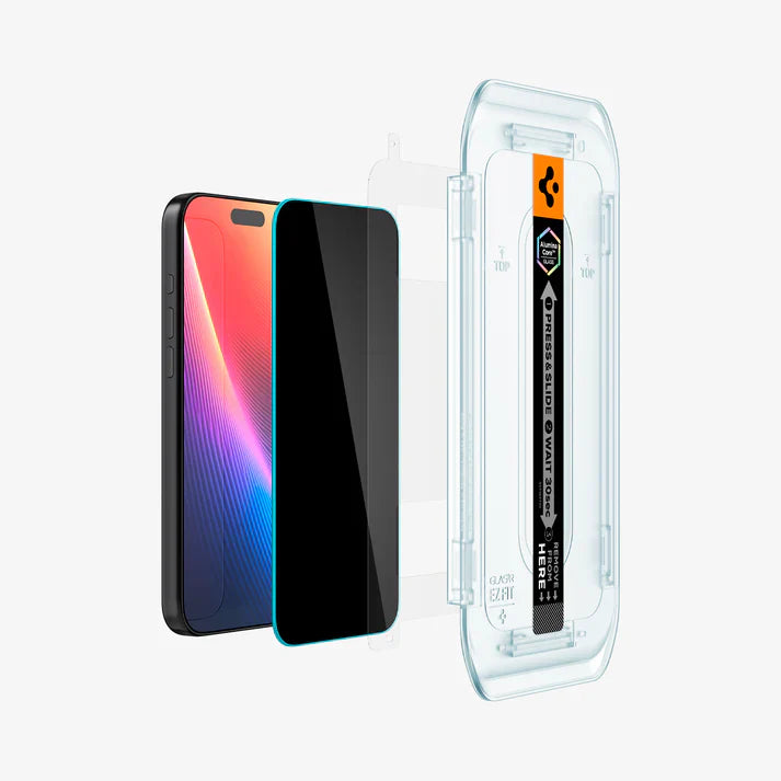 Spigen iPhone 17 Pro/ 17/ 16 Pro Glas.tR EZ Fit Pro HD (Privacy)
