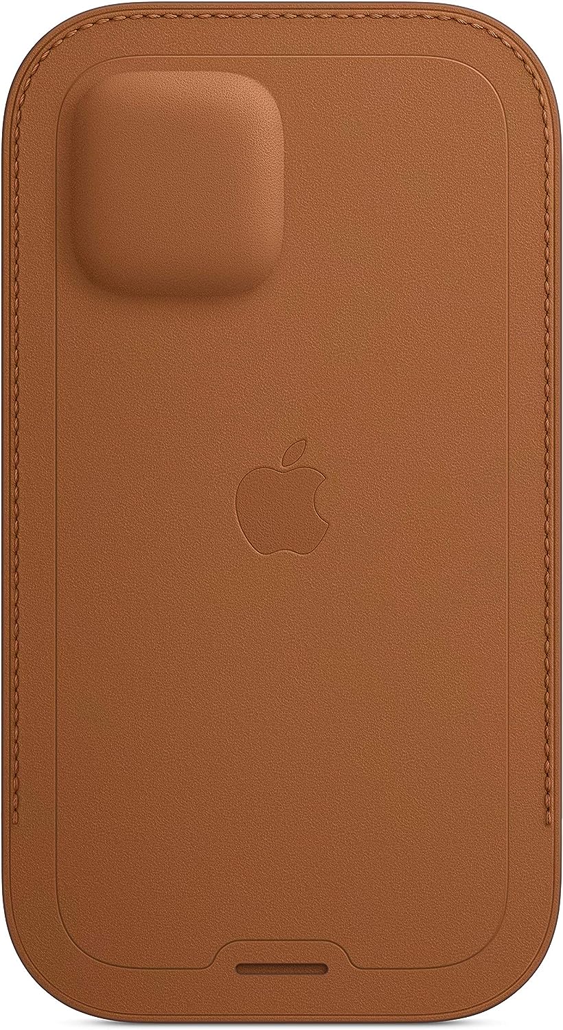 Apple iPhone 12 and popular 12 Pro Leather Sleeve with MagSafe - Saddle Brown