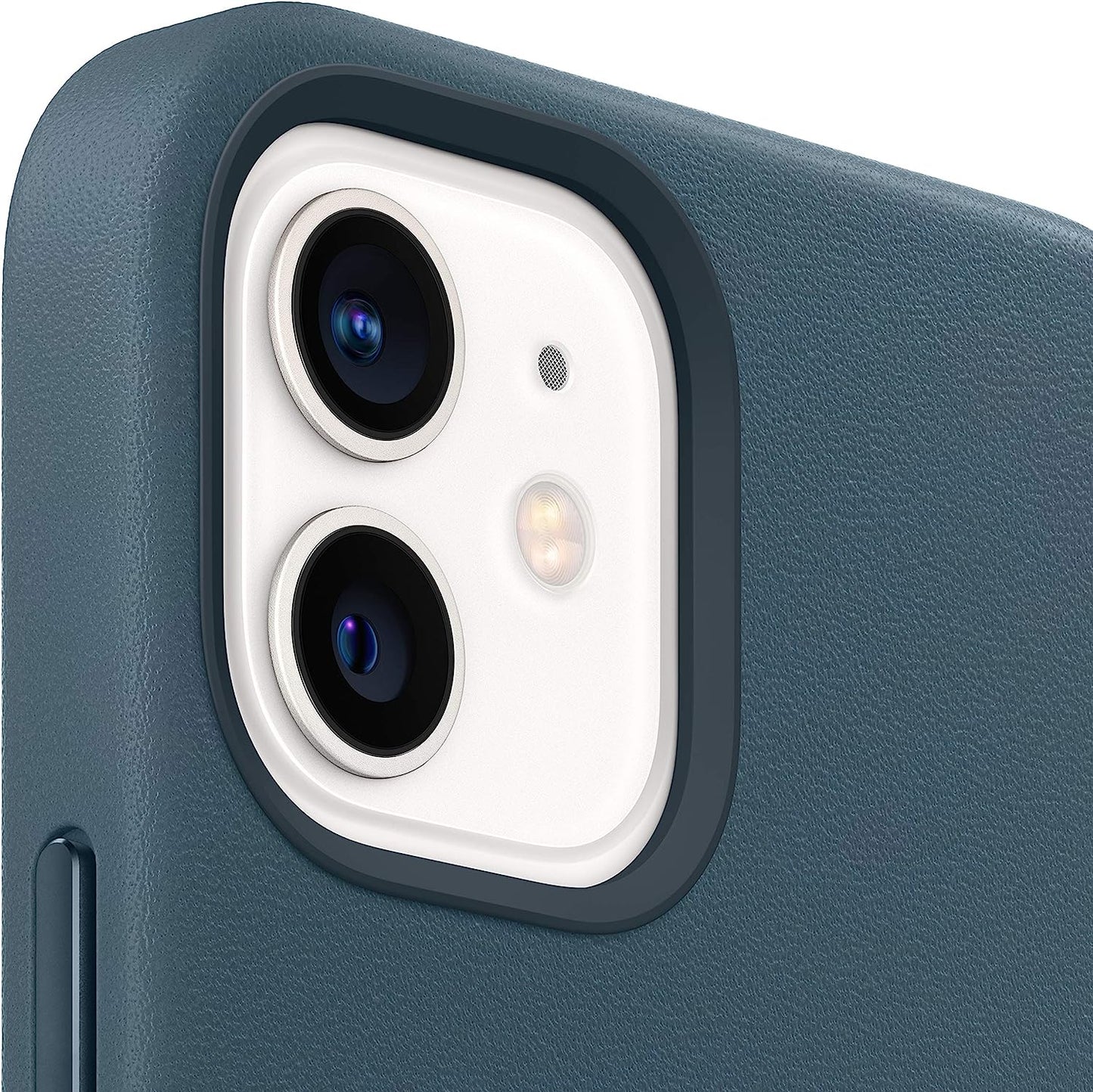 حافظة حماية لهاتف iPhone 12 جلدية من Apple بتقنية MagSafe لهاتف iPhone 12 Mini - ازرق بالتيك