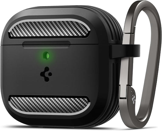 Spigen Rugged Armor Designed for AirPods 4, Matte Black